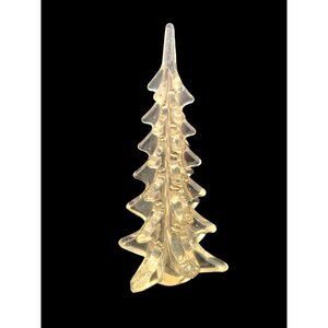 Vintage Silvestri Christmas Tree Clear 10" Pressed Clear Glass Holiday Decor